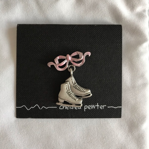 Hallmark Jewelry - Free w Purchase! Chelsea Pewter Skate Pin